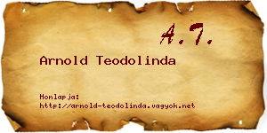 Arnold Teodolinda névjegykártya